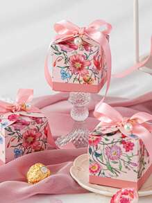 5/10/20/30 pezzi di scatole per bomboniere da 7 cm, scatole regalo con nastri per decorazioni per matrimoni, baby shower, feste di compleanno