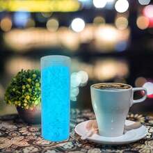 Meching Đá phát sáng trong bóng tối Đá trang trí ngoài trời Những viên sỏi nhỏ phát sáng Áp dụng cho bể cá, Vườn cỏ, Trang trí trong nhà/ngoài trời và sáng tạo DIY-Màu xanh nhạt - xanh nhạt - Xem 5