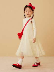 mini bala Young Girl Dress Dragon Year New Spring National Style Red Princess Dress