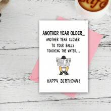 Funny Birthday Cards For Men, Humorous And Loyal Friend Cards For Brothers, Birthday Greeting Cards For Male Friends, Humorous And Funny Cards For Him - Pink - View 10