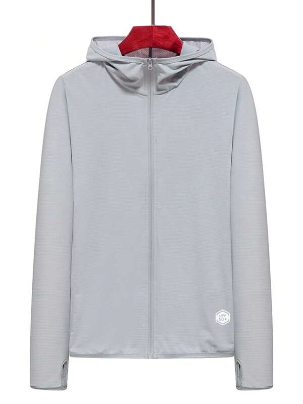Women Regular Hooded Zipper Front Sun Protection Jacket, Summer