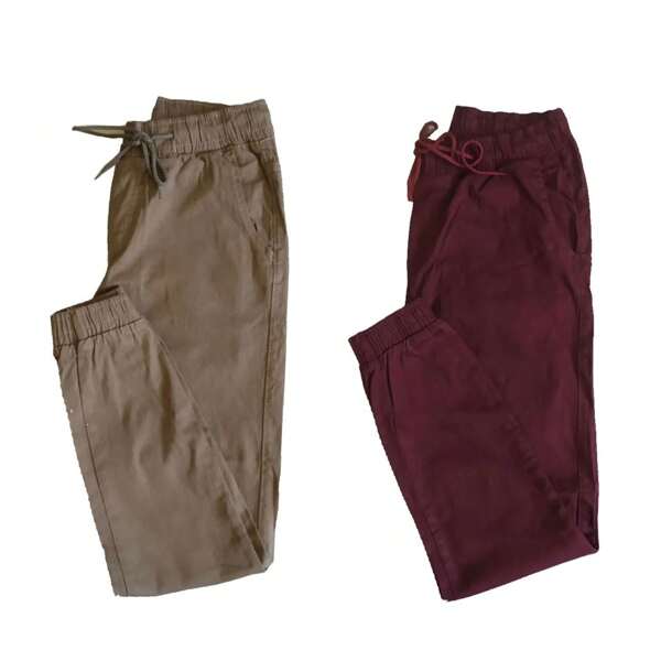 kit 2 Calça Jeans Sarja Masculina Jogger C/ Punho Lycra