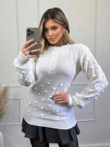 Women Sweaters - trắng - Xem 2