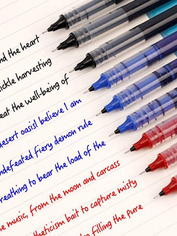 1pc/3pcs/6pcs Quick-Drying 0.5mm Liquid Gel Neutral Pens For Office And School Use [3 Colors Optional] Back To School