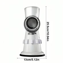 1套4合1蔬菜切片機，轉動式芝士磨碎機，圓形曼陀林切片機，帶有強力吸盤底座的蔬菜切片機 - 綠色 - 查看 11