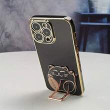 Ốp điện thoại có đế mạ tương thích với Samsung S24 S23 S22 S21 A11 A12 A13 A14 A53 A54 IPhone 15 14 13 12 11 X 8 7. - Hồng - Xem 9