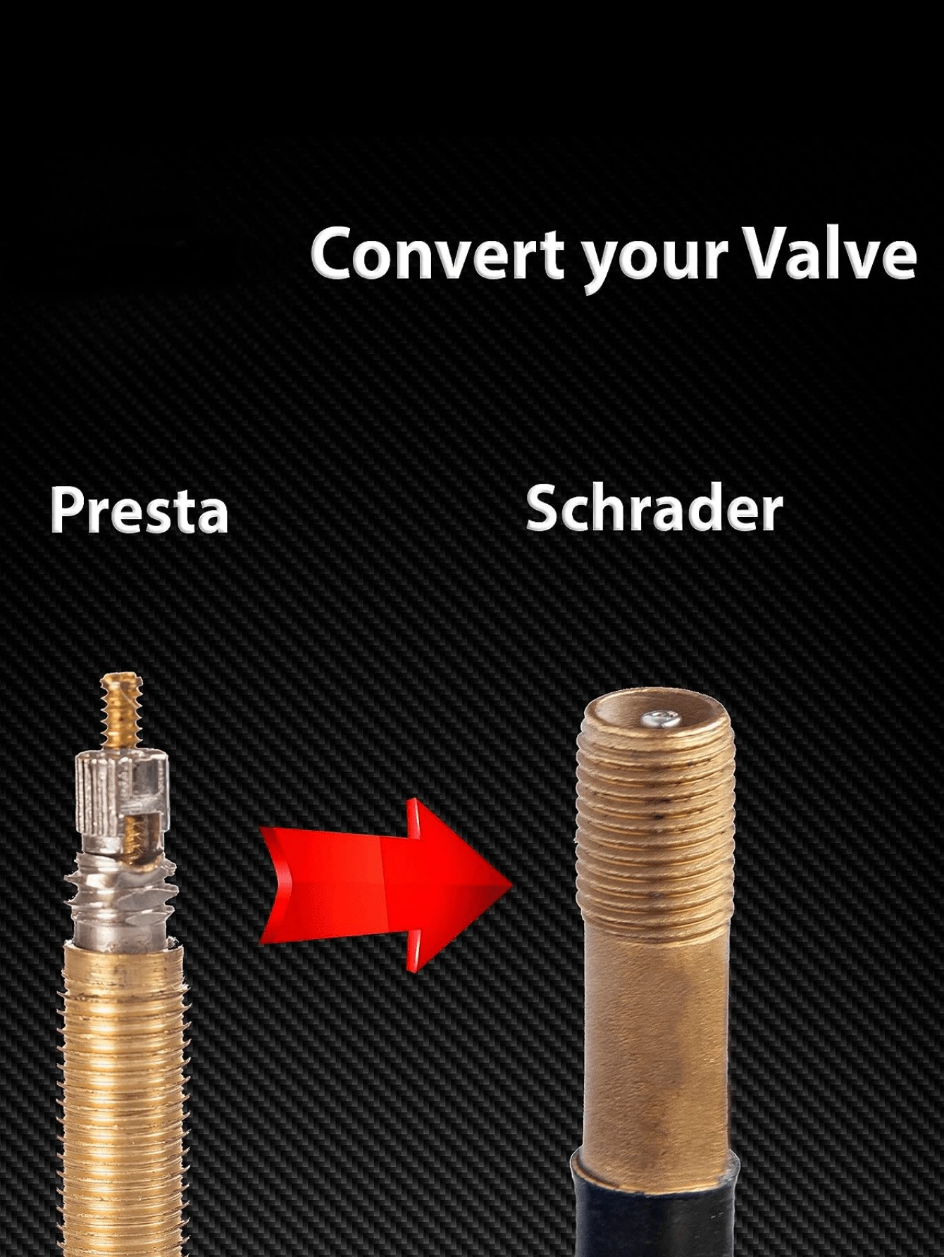 4pcs Brass French Air Valve Adapters Convert Presta To Schrader