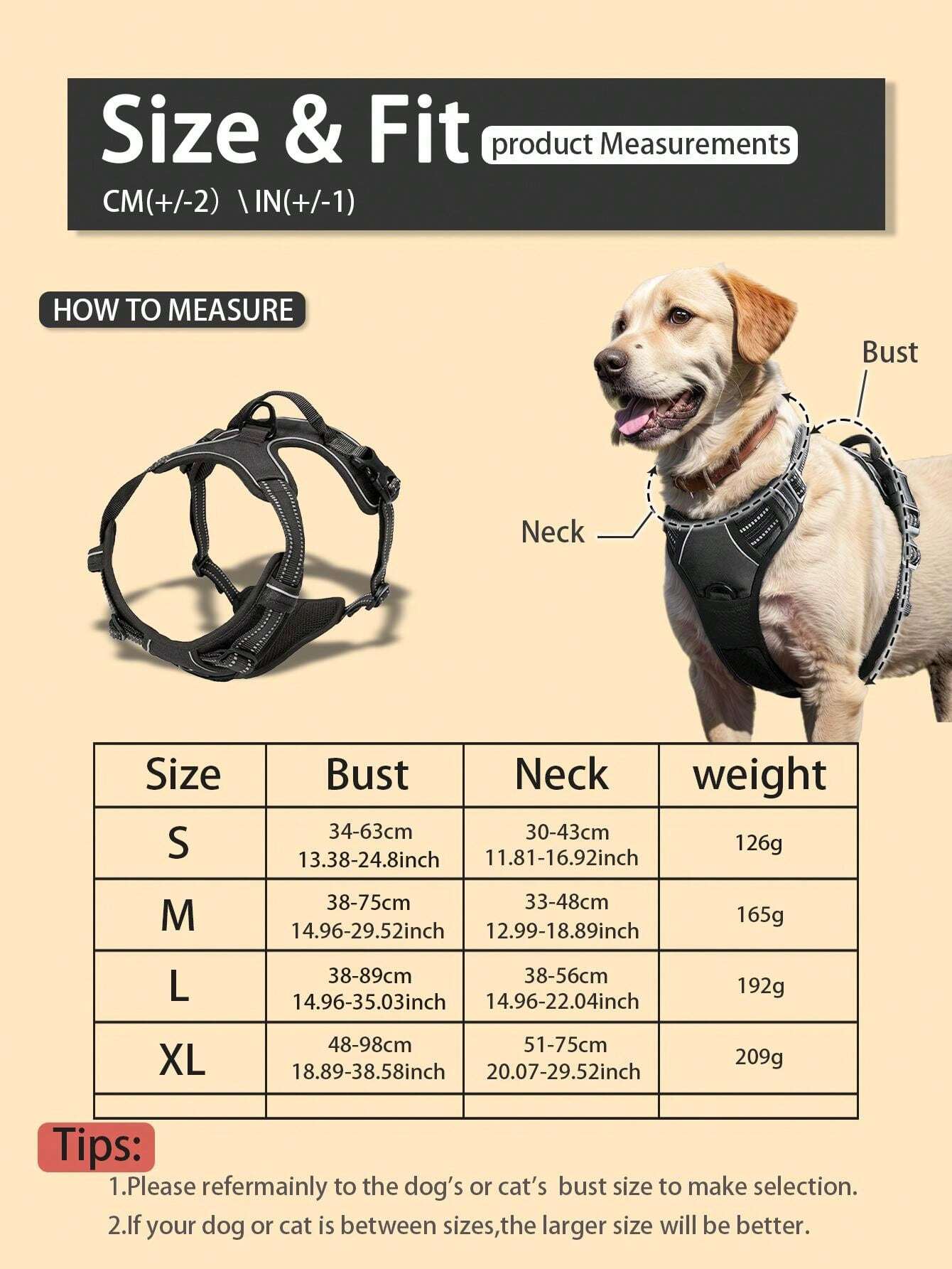 Dog Double Harness Reflective Dog Harness Durable, Breathable And Easy To Wear Perfect For