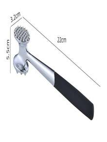 Beef Tenderizer Tool Kitchen Steak Hammer Mallet For Tenderizing Meat Pork Chops Chicken, Meat Tenderizers With Stainless Steel Handle. - Silver - View 3