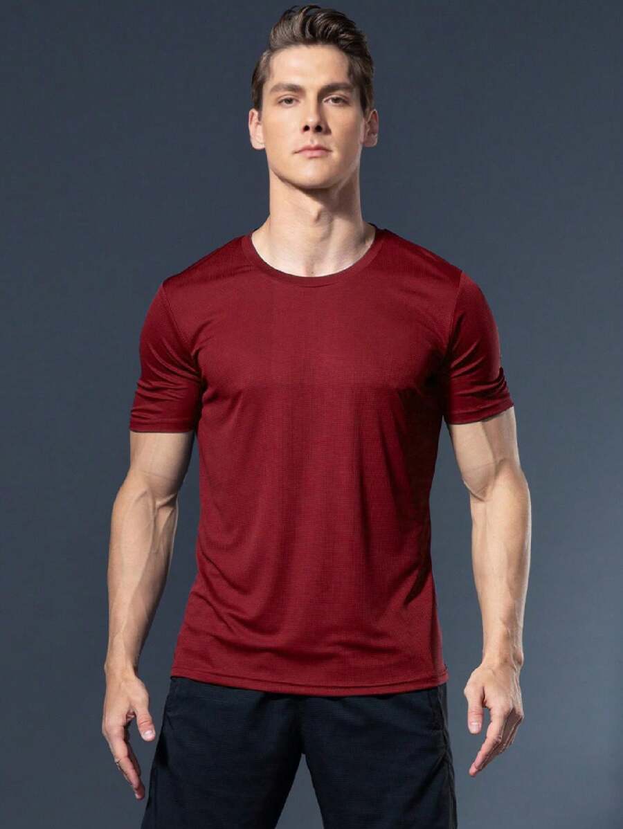 Men's Sports T-Shirt, Short Sleeve T-Shirt, Running Sports T-Shirt, Fitness Clothing, Outdoor T-Shirt, Marathon Outfit