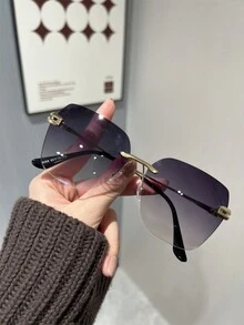 1 副方形男士高端商务、户外、音乐节、街头风格时尚眼镜 - 彩色 - 查看 5