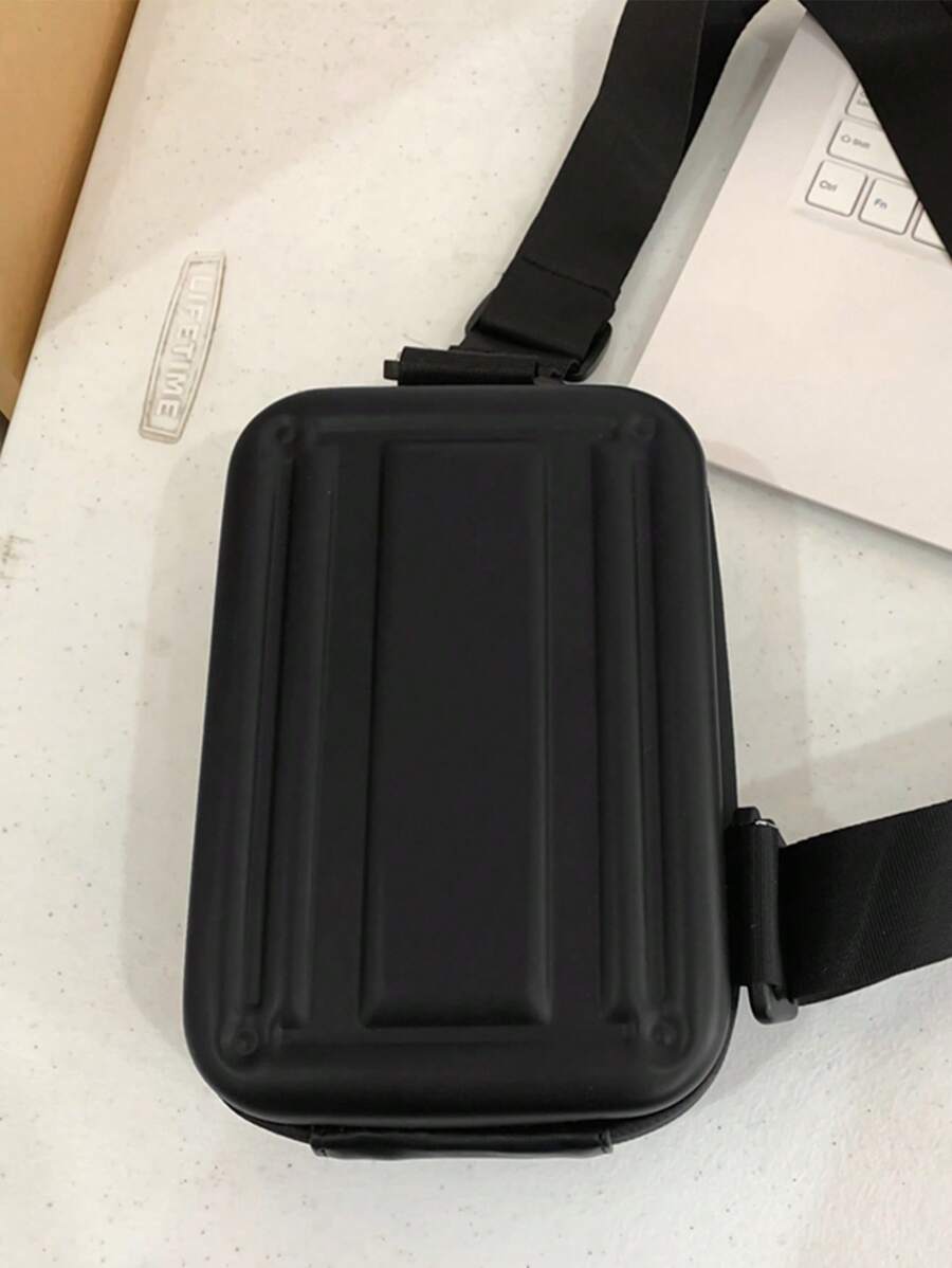 1pc PU Hard Shell Phone Case, Simple And Stylish, Suitable For Men To Use In Daily Life, Travel