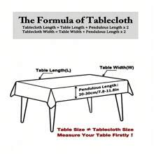 1入防水白色桌布，配有繡花邊緣 - 白色 - 查看 3