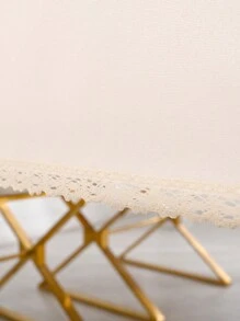 1pc Oil-Proof Water-Resistant Table Cloth, TPU Coated Waterproof Table Cover, Solid Color Banquet, Dining, Desk Tablecloth, Modern Simple Rectangular Picnic Mat With Fringe Tassel Edge - Beige - View 7