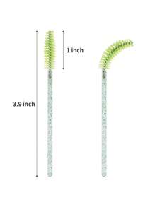 50/100PCS Disposable Eyelash Brush, Mascara Wands Makeup Brushes Applicators Kits For Eyelash Extensions And Eyebrow Brush With Container