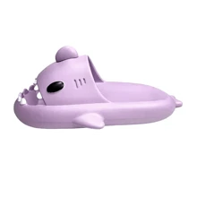 Sandalia Chanclas Dama Mujer Shark Tiburón Ligeras Playa - Morado - Ver 2
