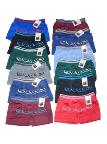 Paquete De 12 Piezas, Boxer Juvenil, Microfibra, Tallas 8 a 12 Años (Se Envian En Colores y Modelos Al Azar)