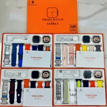 New S100 Ultra 7in1 Suit Smart Watch 7 correas de colores - Negro - Ver 6