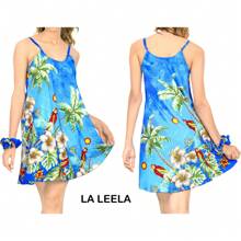 LA LEELA LA LEELA Women's Vacy Vacay Beach Summer Vacy Beachwear Dress Honeymoon Nightshirts Mini Slip Nighty