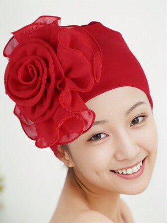 New Arrival Big Bowknot Elastic Headscarf Cap For Women, Elegant & Fashionable, Suitable For Chemotherapy Halloween