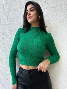 Women Knit Tops - 綠色 - 查看 1