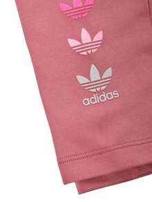 Adidas Originals Girls Legging Set Maroon Crew Neck Fleece Repeat Trefoil - Coral Pink - View 3