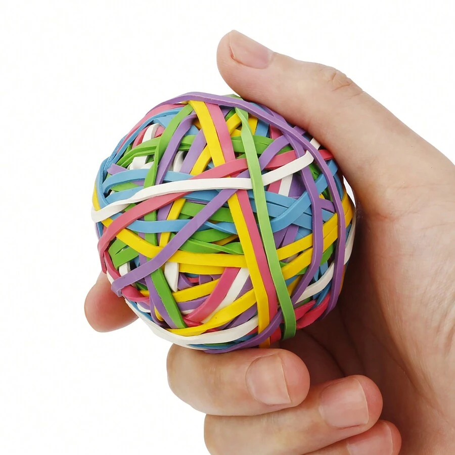 Eagle Rubber Band Ball, 170 Bands Per Ball, Assorted Colour - Multicolor - View 1