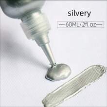 1 pieza Pintura acrílica metálica de 60ML/2fl Oz, para pintura DIY, manualidades en madera, vidrio, porcelana, no se desvanece, suministros de arte para artistas y adultos Vuelta a la escuela, Día de la Madre, regalo para mamá