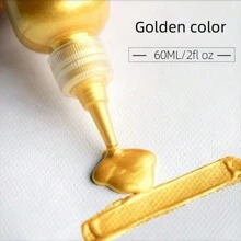 1 pieza Pintura acrílica metálica de 60ML/2fl Oz, para pintura DIY, manualidades en madera, vidrio, porcelana, no se desvanece, suministros de arte para artistas y adultos Vuelta a la escuela, Día de la Madre, regalo para mamá
