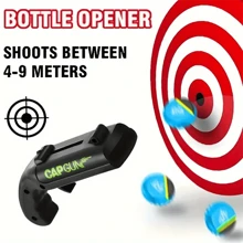 1pc Beer Bottle Opener Cap Gun, Creative Flying Cap Bar Tool, Portable Drink Opening Device - Multicolor - View 7