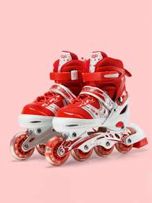 1 Par de Patines con Luz Presentación de Hilera.Talla para Niños y Niñas S(34-38EUR), M(35-38EUR), L(38-42 EUR) - Azul - Ver 2