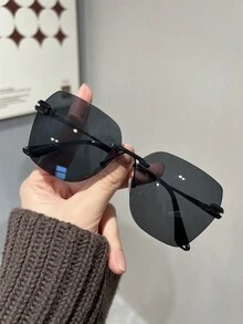 1 副方形男士高端商务、户外、音乐节、街头风格时尚眼镜 - 彩色 - 查看 3