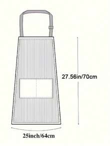 1pc, Linen Waterproof Apron, Red Green White Striped Apron, Kitchen Household Adult Apron, Breathable Fashion Waterproof Apron, Kitchen Supplies - Multicolor - View 2