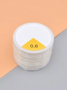 1 rolo de cordão elástico de cristal artificial transparente durável opção de fio 0,5-1,0mm para enfiar contas de pulseira DIY - Claro - Ver 10