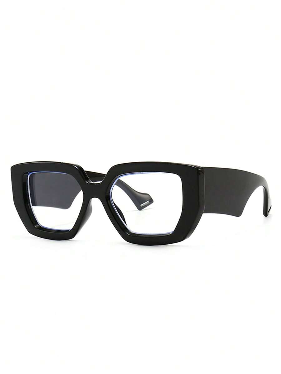 2023 New Trendy Wide Frame Unisex Clear Lens Glasses Vintage Street