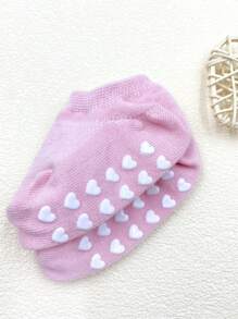 5pairspack Girls Heart Anti-Slip Floor Socks, Boys Comfortable Breathable Socks, Newborn Baby Cute Boat Socks, Suitable For All Seasons