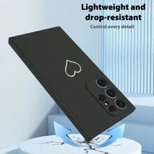 1pc Anti-Drop Solid Color TPU Phone Case + Camera Lens Protector, Compatible With Apple IPhone 11/12/13/14/15 Pro Max, Galaxy S22/S23/S24+ And More, Also Suitable For OPPO, VIVO, Redmi, HONOR Models