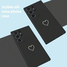 1pc Anti-Drop Solid Color TPU Phone Case + Camera Lens Protector, Compatible With Apple IPhone 11/12/13/14/15 Pro Max, Galaxy S22/S23/S24+ And More, Also Suitable For OPPO, VIVO, Redmi, HONOR Models