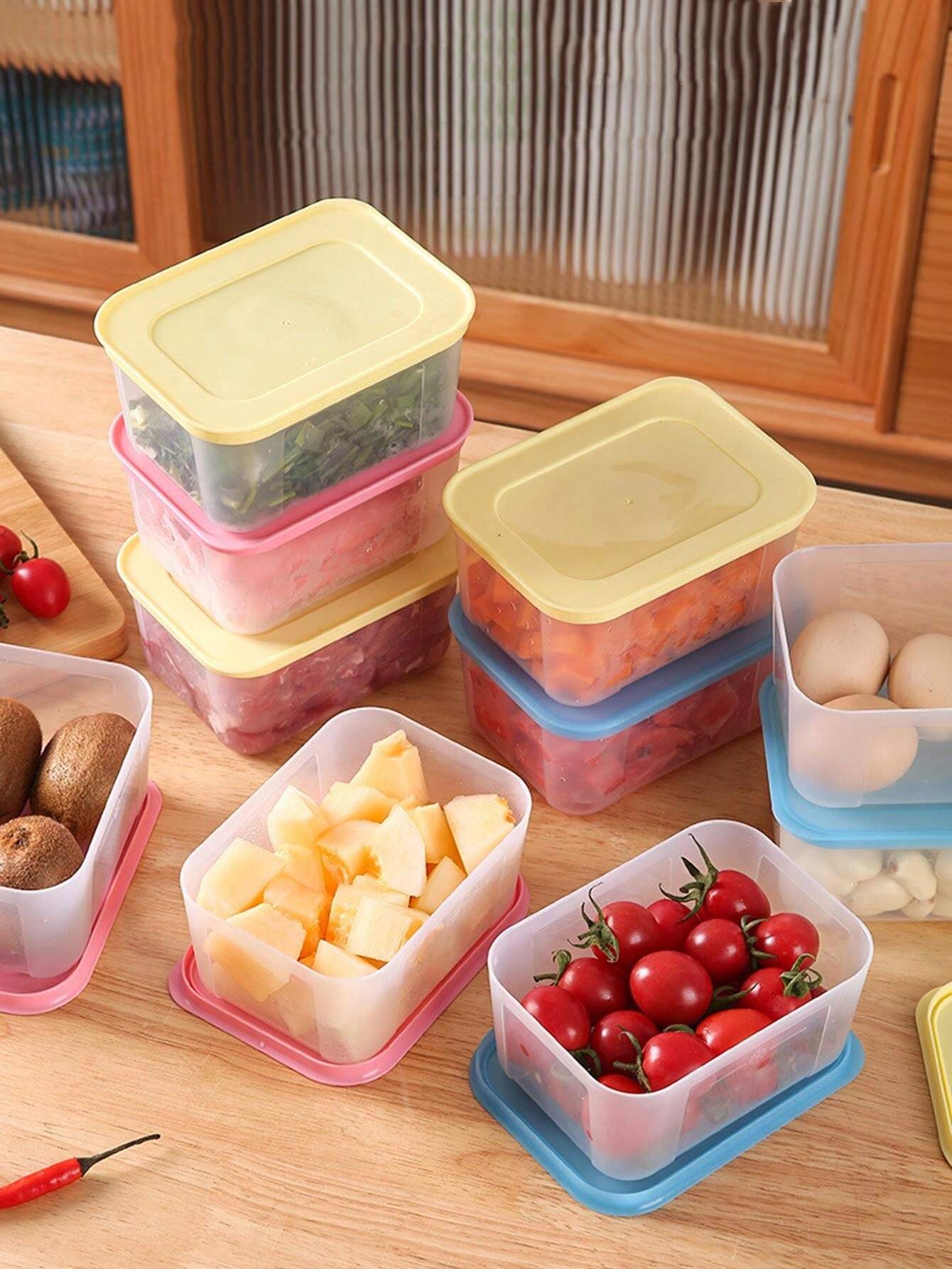 Cabilock Kühlschrank Organizer – Gefrierbox Aus Kunststoff, Aufbewahrungsbox Für Obst & Gemüse, Rutschfester Boden Cabilock Kühlschrank Organizer Box