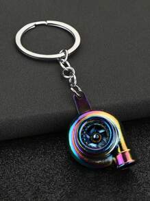1 pieza Llavero creativo de turbocompresor para modificación de automóviles, llavero de metal de turbocompresor, colgante publicitario, regalo al por mayor para fanáticos de los automóviles, accesorios de automóviles, gótico lindo Y2k