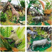 21pcs/Set Mini Realistic Forest Animal Figurines, Small Simulation Plastic North American & South African – Lion Giraffe Moose Raccoon Bear And More Safari Animals Figures Jungle Wild Zoo Animal Toys For Kids Toddlers Aged 3+, Suitable For Educational Scientific Purposes Or Cake Toppers Decor. - Multicolor - View 6