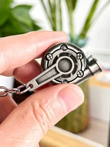 1 pieza Llavero creativo de turbocompresor para modificación de automóviles, llavero de metal de turbocompresor, colgante publicitario, regalo al por mayor para fanáticos de los automóviles, accesorios de automóviles, gótico lindo Y2k