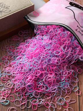 2000PCS Small Ziplock Bag Packed Small Rubber Bands High Elasticity Hair Ties Strong And Not Easy To Break For Kids And Babies Without Hurting The Hair, Cute Hair Ties For Girls And Babies