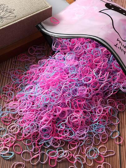 2000PCS Small Ziplock Bag Packed Small Rubber Bands High Elasticity Hair Ties Strong And Not Easy To Break For Kids And Babies Without Hurting The Hair, Cute Hair Ties For Girls And Babies