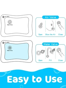 1 pièce Tapis de jeu gonflable en forme de dauphin, tapis d'eau épaissi, tapis de jeu pour bébé, tapis de jeu, tapis de bébé, aire de jeu pour bébé, jouets pour bébé, tapis de sommeil pour bébé