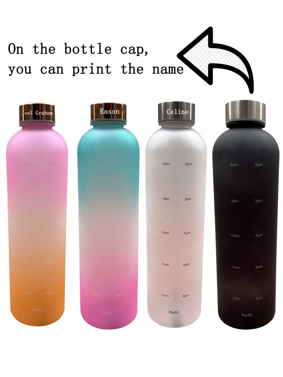 Chai Nước Nhựa Dung Tích Lớn Chai Thể Thao Xe Cup Leo Cup Có Thể Tùy Chỉnh 970Ml Một Gói - Nhiều màu - Xem 1