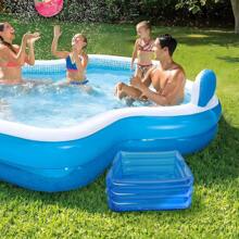 1-Piece Inflatable Swimming Pool Footbath-35x35x14cm Portable Swimming Pool Footbath-Ground Swimming Pool Accessories For Pool Entrance Ladder - Blue - View 8