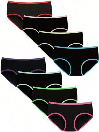 Teen Girl 8 Pieces Underwear Comfortable Panties Briefs