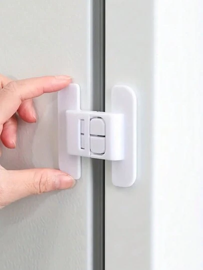 5pcs Multi-Function Refrigerator Door Closer, Cabinet Latch, No Drill Locks, Random Color