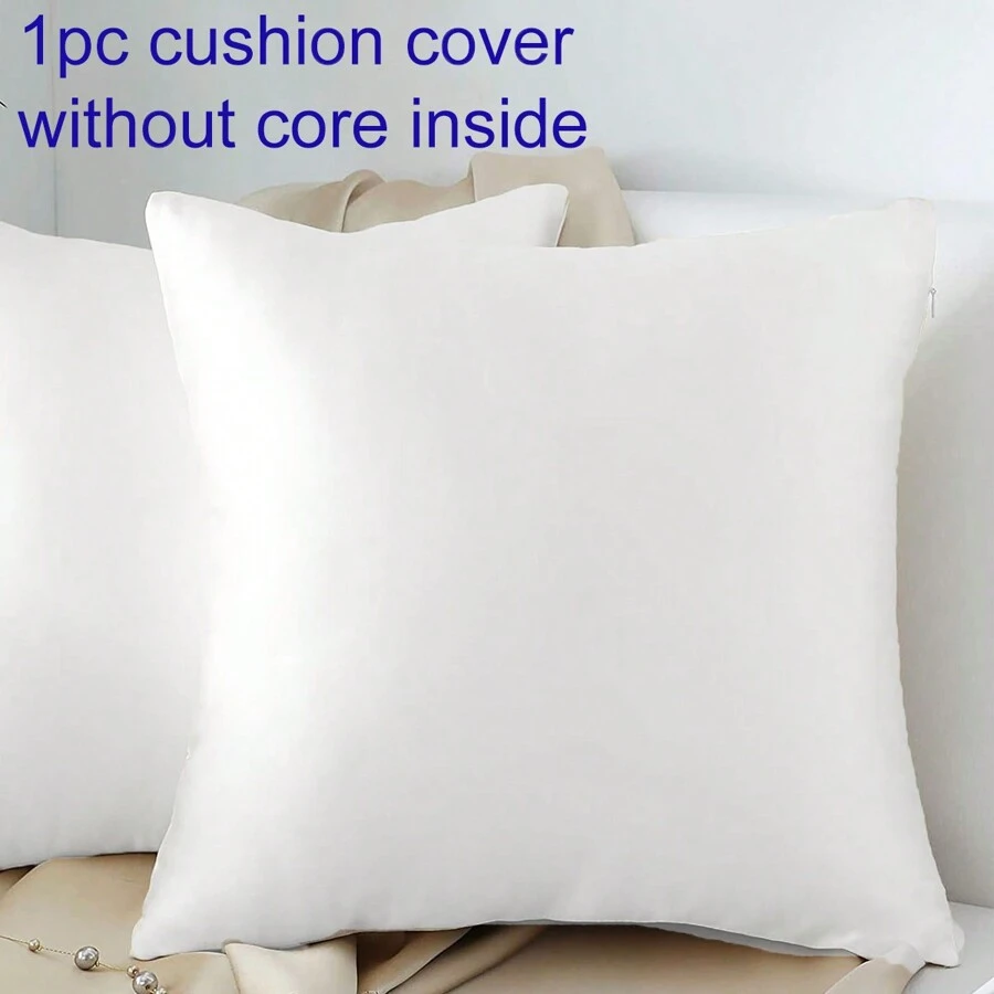Soft Satin Zipper Pillow Shell 1 Piece,30*50cm,45*45cm,50*50cm
